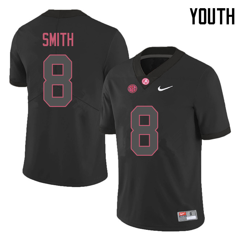 Youth #8 Saivion Smith Alabama Crimson Tide College Football Jerseys Sale-Black